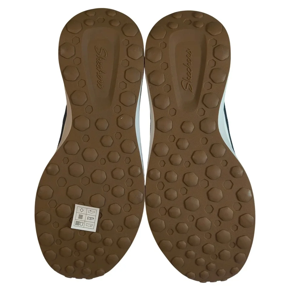 Skechers Montecito Slip Ins Womens 11 Taupe White Memory Foam Sneakers NWT
